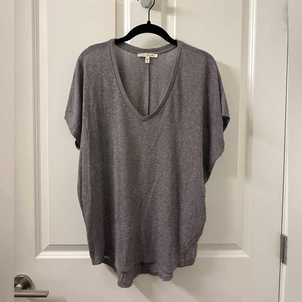 [Express] V-neck Short Sleeved Sweater